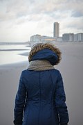 woman wearing leather jacket